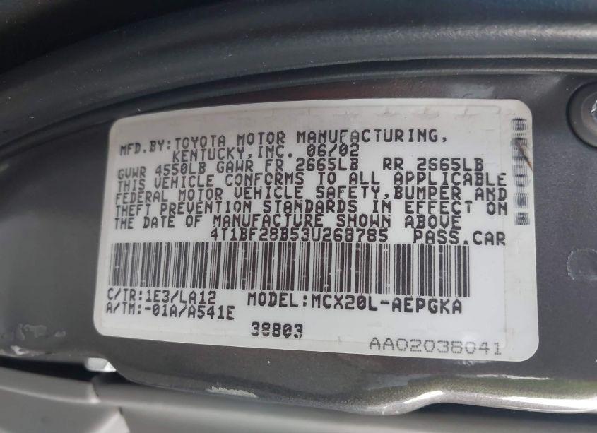 Photo 9 of 2003 Toyota Avalon XLS (VIN 4T1BF28B53U268785)