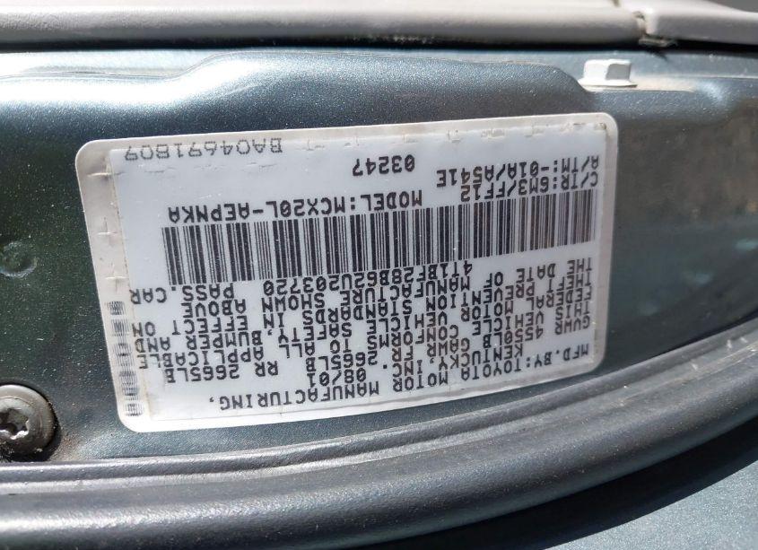 Photo 9 of 2002 Toyota Avalon XL (VIN 4T1BF28B62U203720)