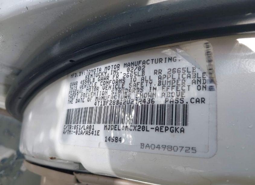 Photo 9 of 2002 Toyota Avalon XLS (VIN 4T1BF28B62U242436)