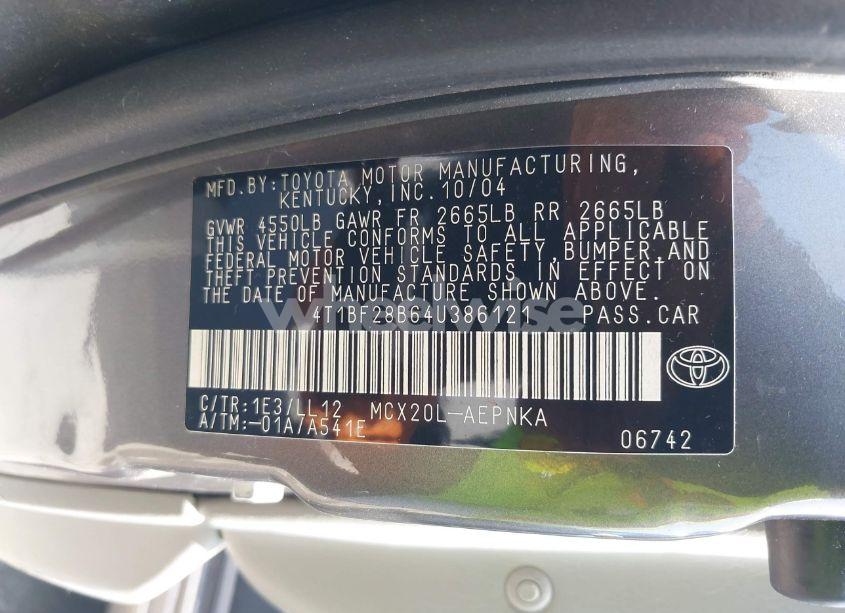 Photo 9 of 2004 Toyota Avalon XL (VIN 4T1BF28B64U386121)