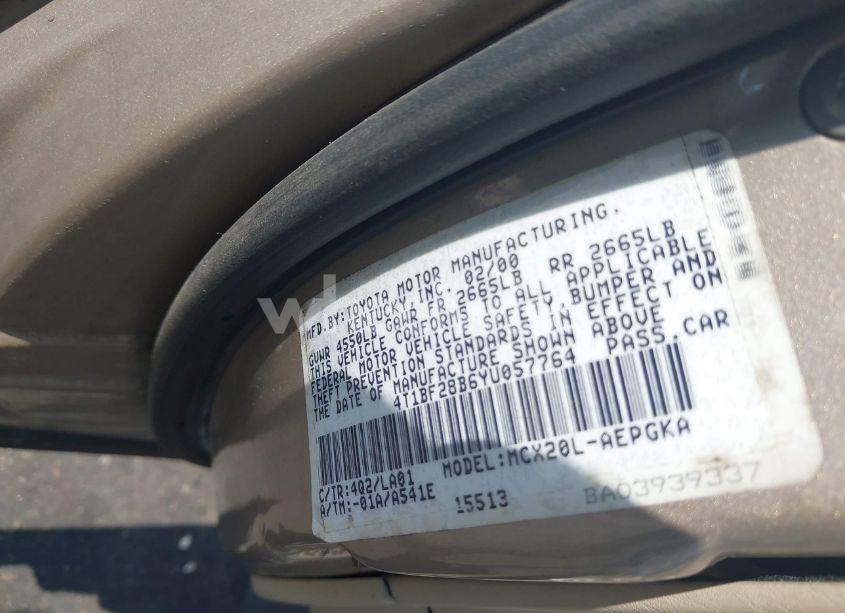 Photo 9 of 2000 Toyota Avalon XLS (VIN 4T1BF28B6YU057764)