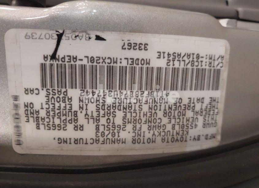 Photo 9 of 2004 Toyota Avalon XL (VIN 4T1BF28B74U347442)