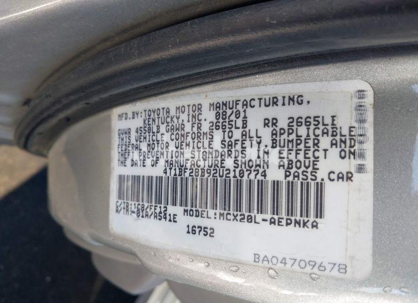 Photo 9 of 2002 Toyota Avalon XL (VIN 4T1BF28B92U210774)