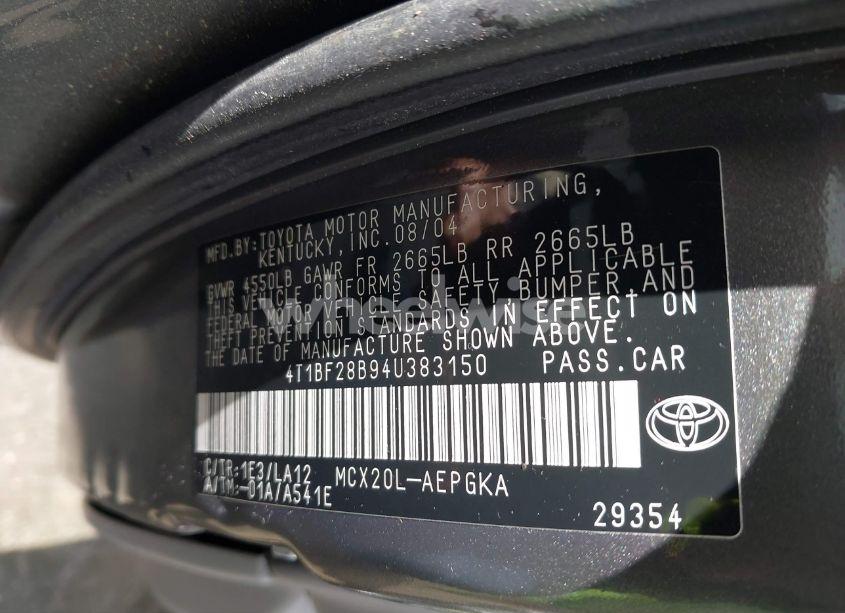 Photo 9 of 2004 Toyota Avalon XLS (VIN 4T1BF28B94U383150)