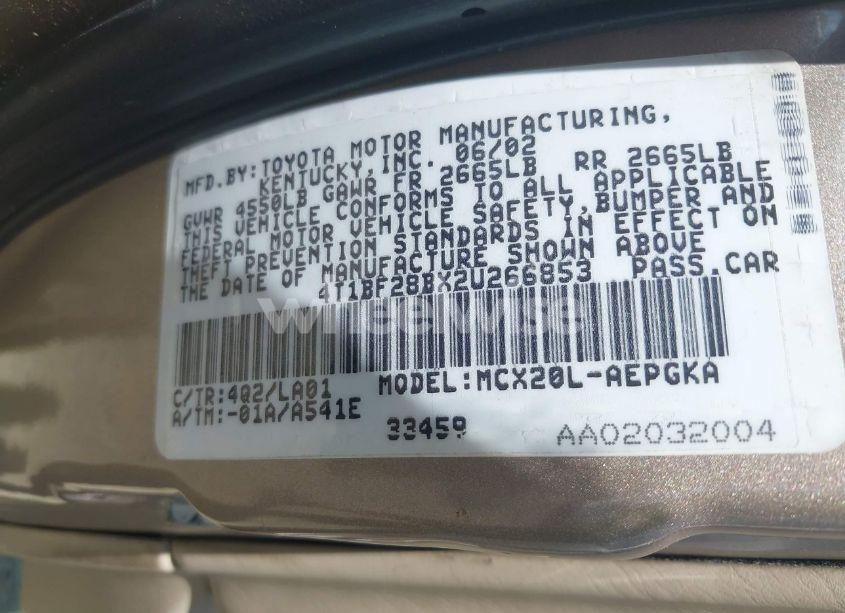 Photo 9 of 2002 Toyota Avalon XLS (VIN 4T1BF28BX2U266853)