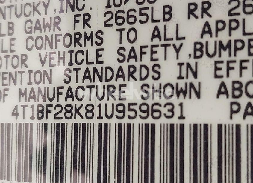 Photo 9 of 2001 Toyota Camry XLE V6 (VIN 4T1BF28K81U959631)