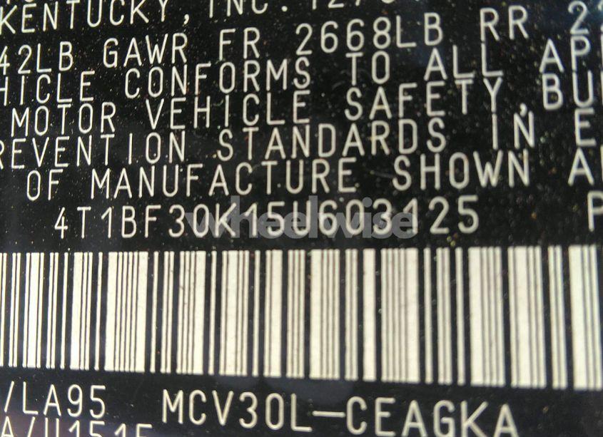 Photo 9 of 2005 Toyota Camry XLE V6 (VIN 4T1BF30K15U603125)