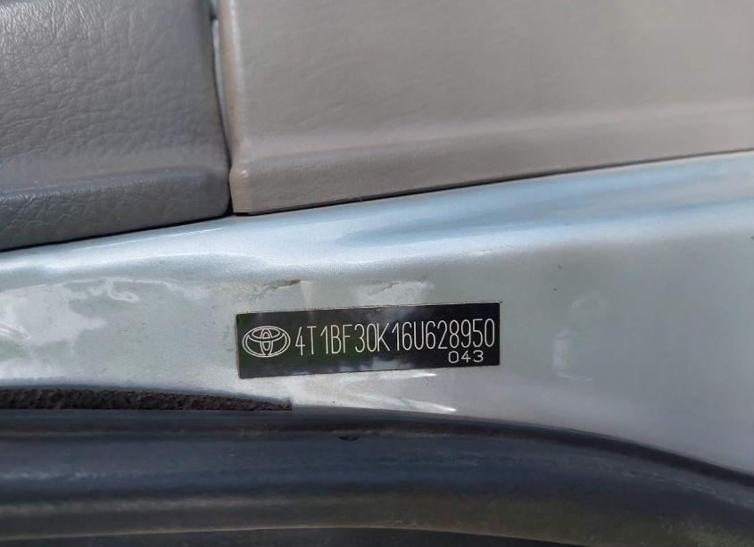 Photo 9 of 2006 Toyota Camry LE V6 (VIN 4T1BF30K16U628950)