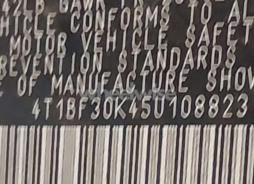 Photo 9 of 2005 Toyota Camry XLE V6 (VIN 4T1BF30K45U108823)