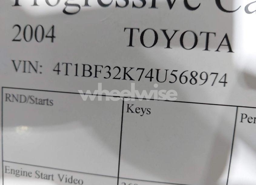 Photo 9 of 2004 Toyota Camry LE V6 (VIN 4T1BF32K74U568974)