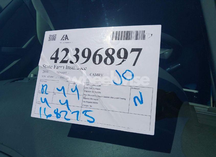 Photo 18 of 2010 Toyota Camry LE (VIN 4T1BF3EK4AU019286)