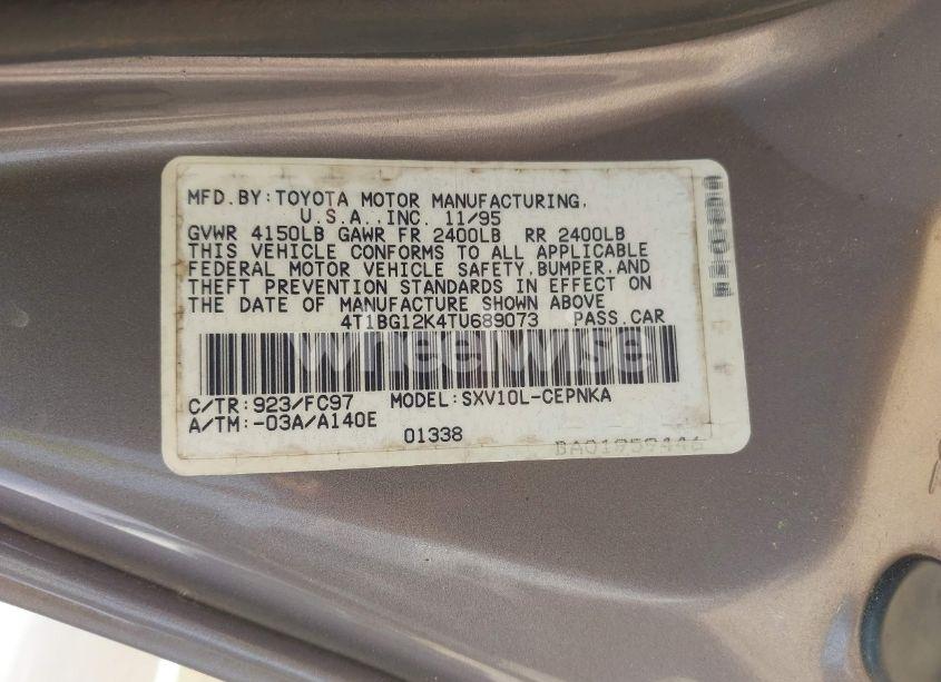 Photo 9 of 1996 Toyota Camry DX/LE/XLE (VIN 4T1BG12K4TU689073)