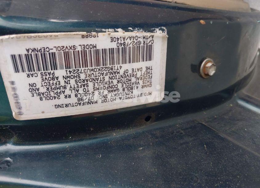 Photo 9 of 1998 Toyota Camry LE (VIN 4T1BG22K0WU372241)