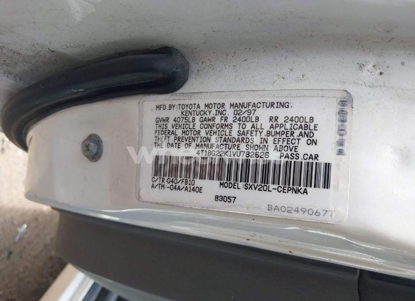 Photo 9 of 1997 Toyota Camry LE (VIN 4T1BG22K1VU782626)