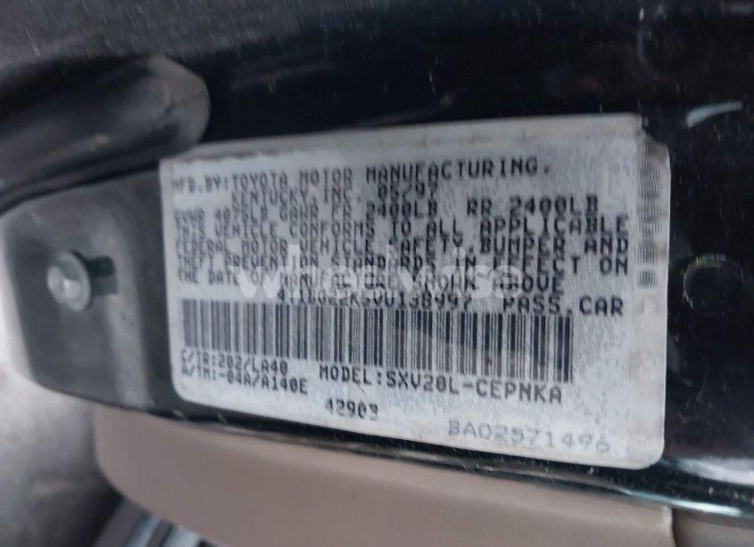Photo 9 of 1997 Toyota Camry CE/LE/XLE (VIN 4T1BG22K5VU138997)