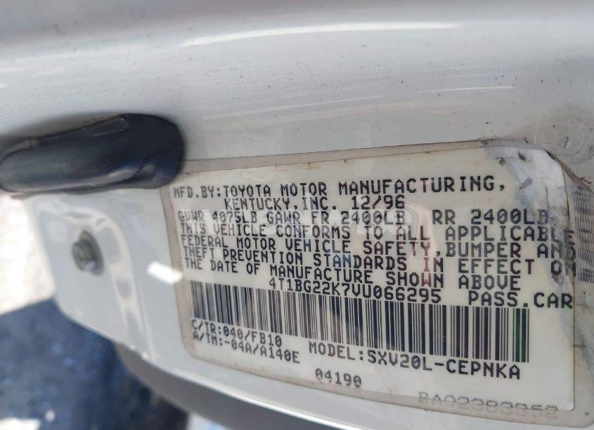 Photo 9 of 1997 Toyota Camry LE (VIN 4T1BG22K7VU066295)