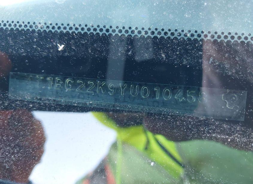 Photo 9 of 2000 Toyota Camry CE (VIN 4T1BG22K9YU010458)