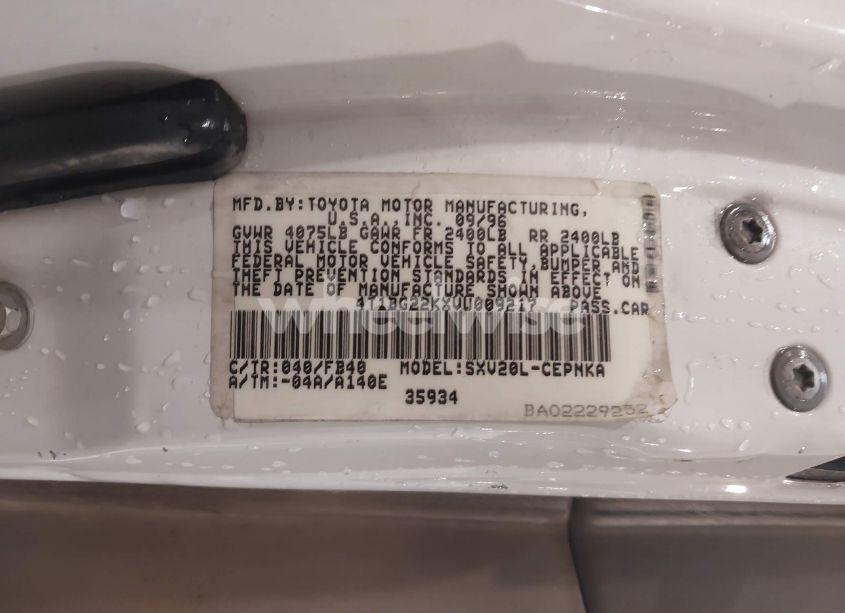 Photo 9 of 1997 Toyota Camry LE (VIN 4T1BG22KXVU009217)