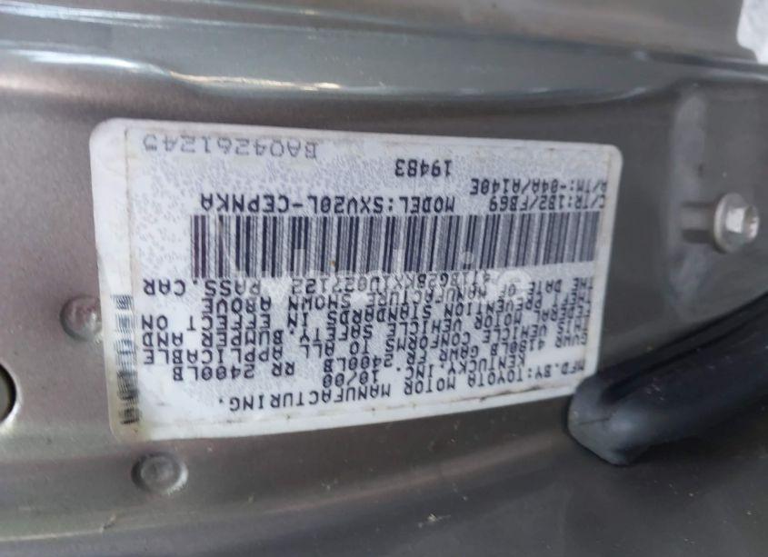 Photo 9 of 2001 Toyota Camry LE (VIN 4T1BG28KX1U027122)