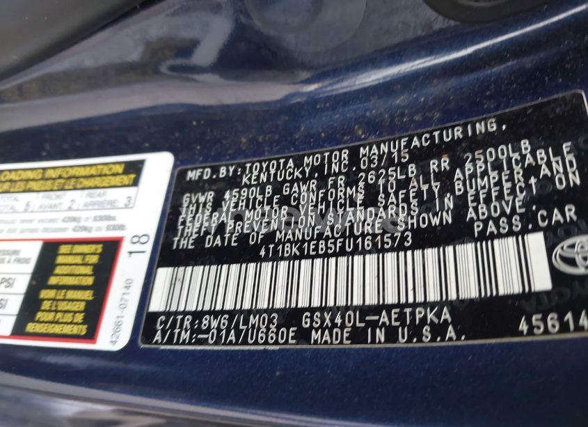 Photo 9 of 2015 Toyota Avalon LIMITED (VIN 4T1BK1EB5FU161573)