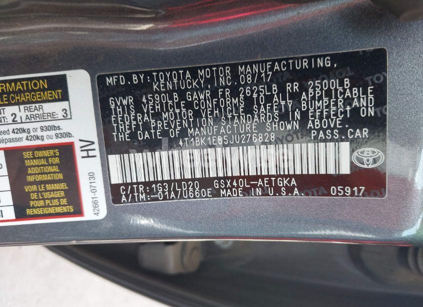 Photo 9 of 2018 Toyota Avalon XLE (VIN 4T1BK1EB5JU276828)