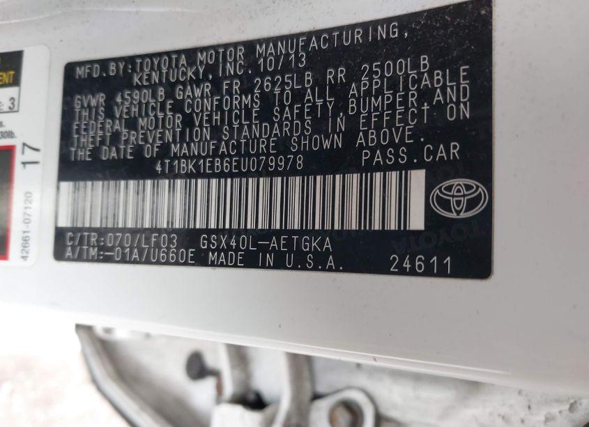 Photo 9 of 2014 Toyota Avalon XLE PREMIUM (VIN 4T1BK1EB6EU079978)