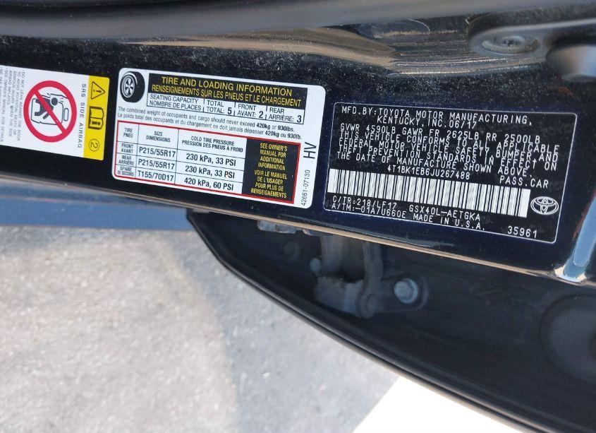 Photo 9 of 2018 Toyota Avalon XLE PLUS (VIN 4T1BK1EB6JU267488)