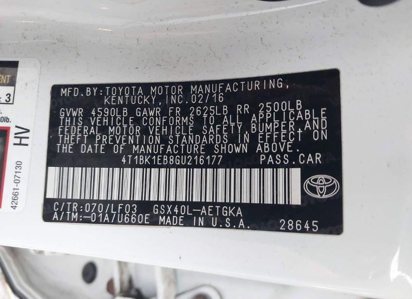 Photo 9 of 2016 Toyota Avalon XLE PLUS (VIN 4T1BK1EB8GU216177)