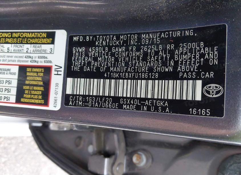 Photo 9 of 2015 Toyota Avalon XLE PREMIUM (VIN 4T1BK1EBXFU186128)