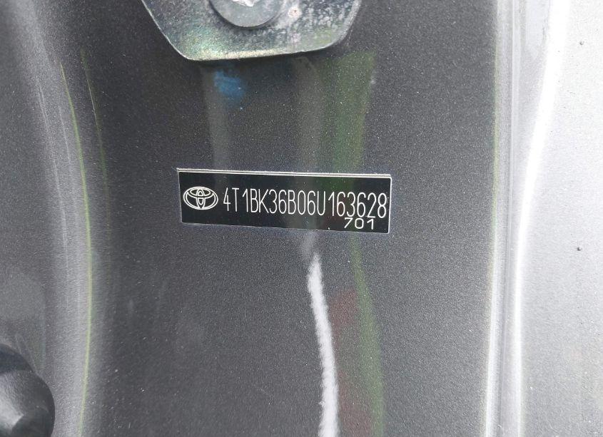 Photo 9 of 2006 Toyota Avalon XLS (VIN 4T1BK36B06U163628)