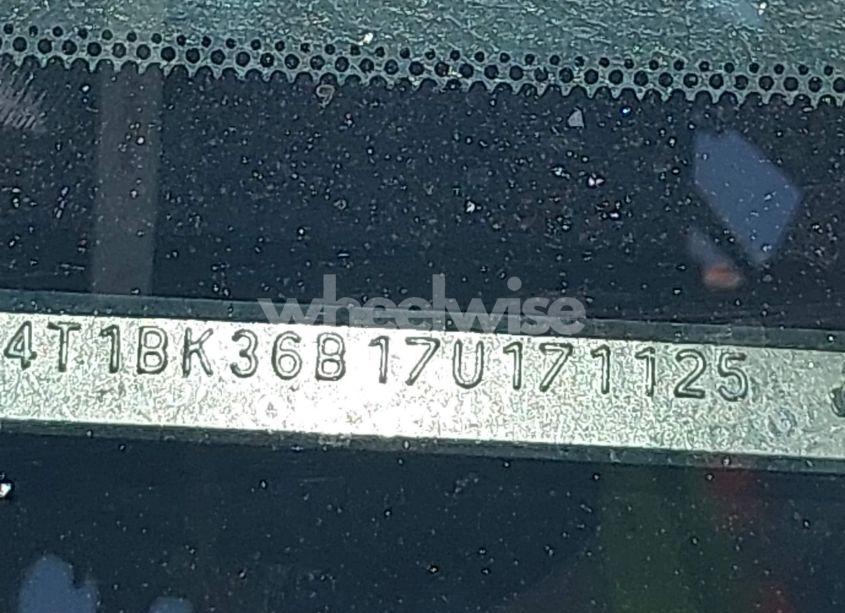 Photo 9 of 2007 Toyota Avalon LIMITED (VIN 4T1BK36B17U171125)