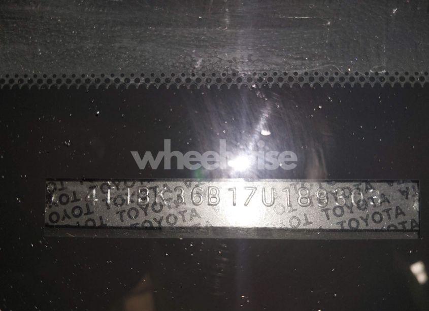 Photo 18 of 2007 Toyota Avalon XLS (VIN 4T1BK36B17U189303)