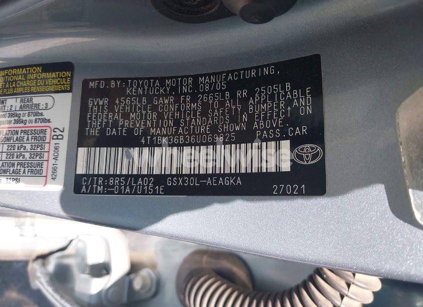 Photo 9 of 2006 Toyota Avalon XLS (VIN 4T1BK36B36U069825)