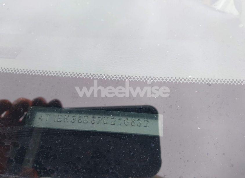 Photo 9 of 2007 Toyota Avalon TOURING (VIN 4T1BK36B37U216632)