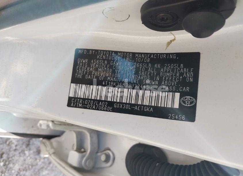 Photo 9 of 2009 Toyota Avalon XLS (VIN 4T1BK36B39U334456)