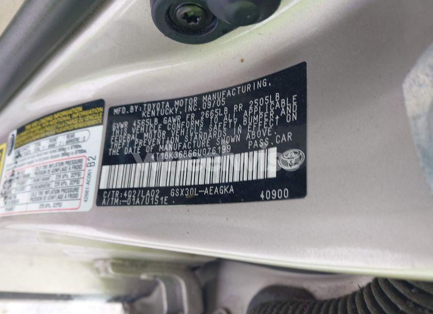 Photo 8 of 2006 Toyota Avalon XLS (VIN 4T1BK36B66U076199)