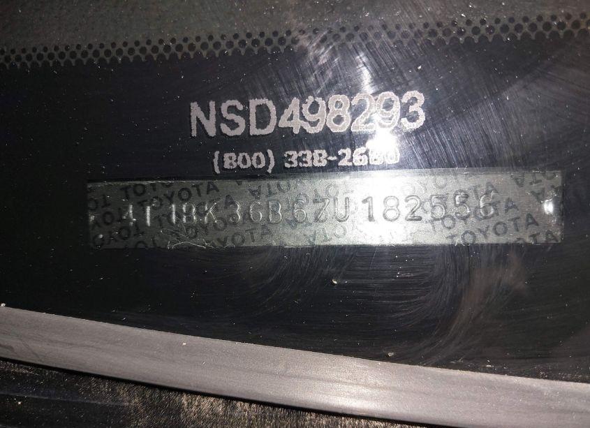 Photo 18 of 2007 Toyota Avalon XL (VIN 4T1BK36B67U182556)