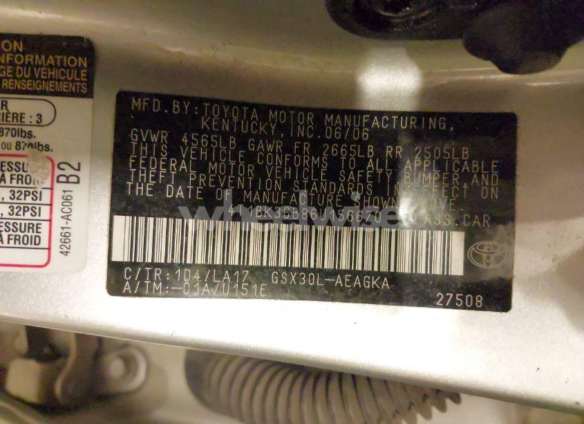 Photo 9 of 2006 Toyota Avalon XLS (VIN 4T1BK36B86U156670)