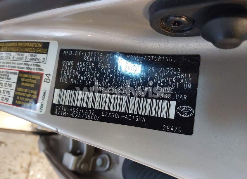 Photo 9 of 2009 Toyota Avalon XLS (VIN 4T1BK36B89U325185)