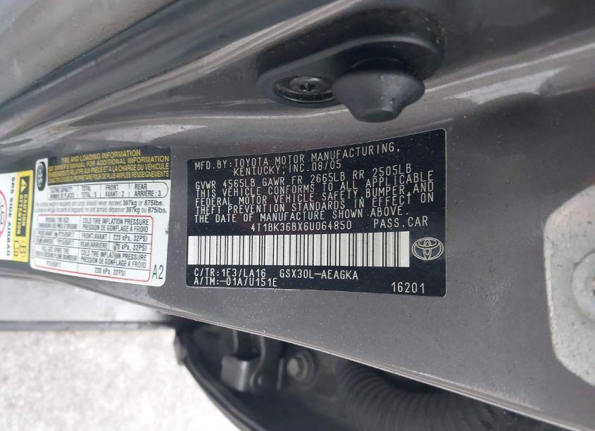 Photo 9 of 2006 Toyota Avalon XLS (VIN 4T1BK36BX6U064850)