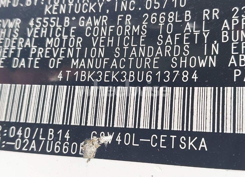 Photo 9 of 2011 Toyota Camry SE V6 (VIN 4T1BK3EK3BU613784)