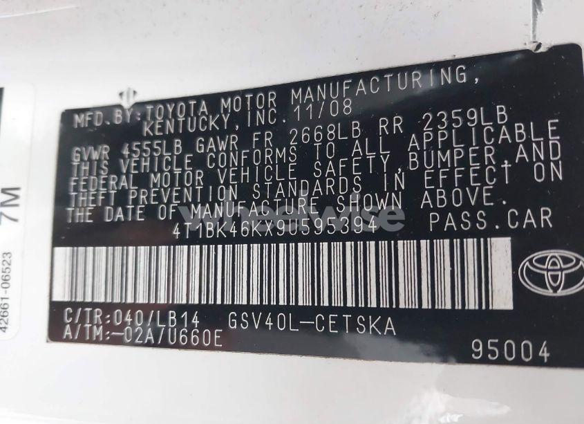 Photo 9 of 2009 Toyota Camry SE V6 (VIN 4T1BK46KX9U595394)