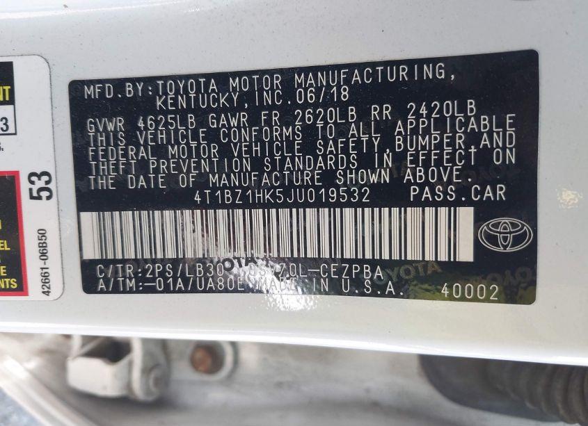 Photo 9 of 2018 Toyota Camry XSE V6 (VIN 4T1BZ1HK5JU019532)