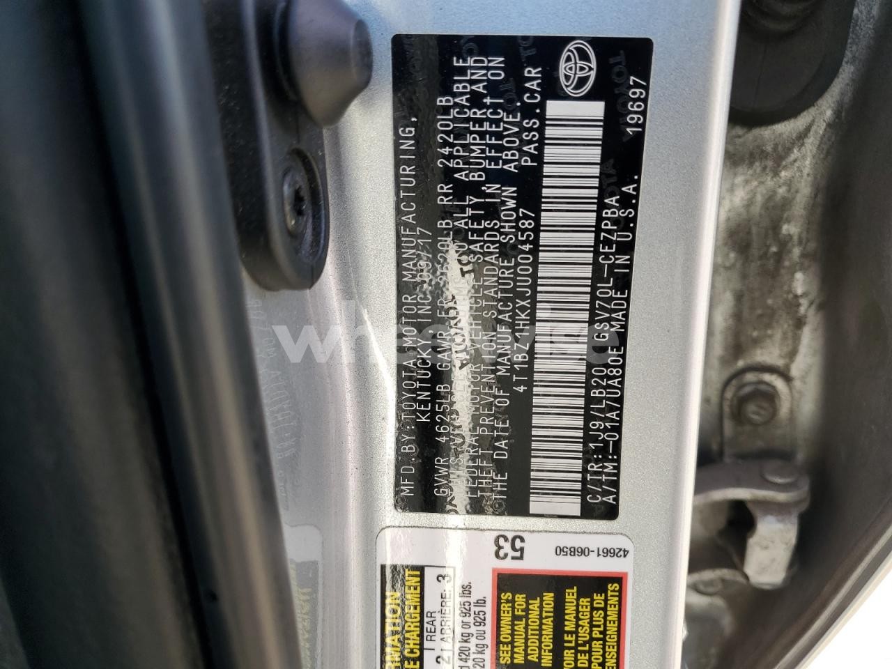 Photo 13 of 2018 TOYOTA CAMRY XSE (VIN 4T1BZ1HKXJU004587)