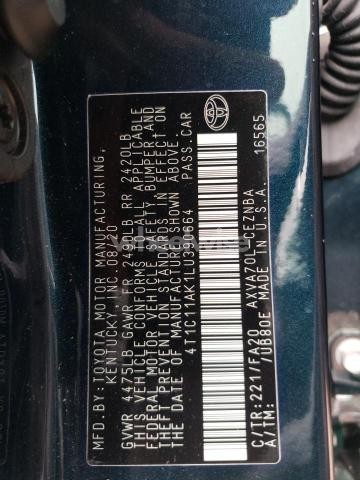 Photo 8 of 2020 TOYOTA CAMRY LE (VIN 4T1C11AK1LU390664)