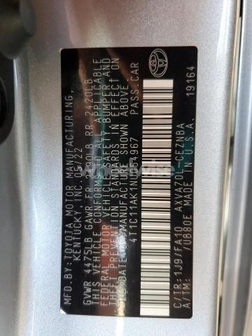 Photo 6 of 2022 TOYOTA CAMRY LE (VIN 4T1C11AK1NU054967)