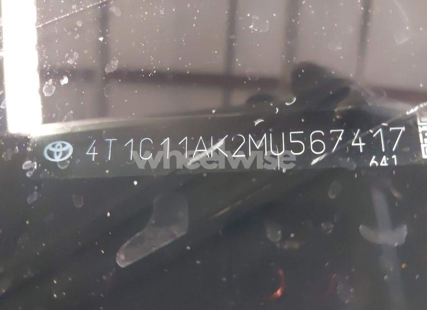 Photo 18 of 2021 Toyota Camry LE (VIN 4T1C11AK2MU567417)