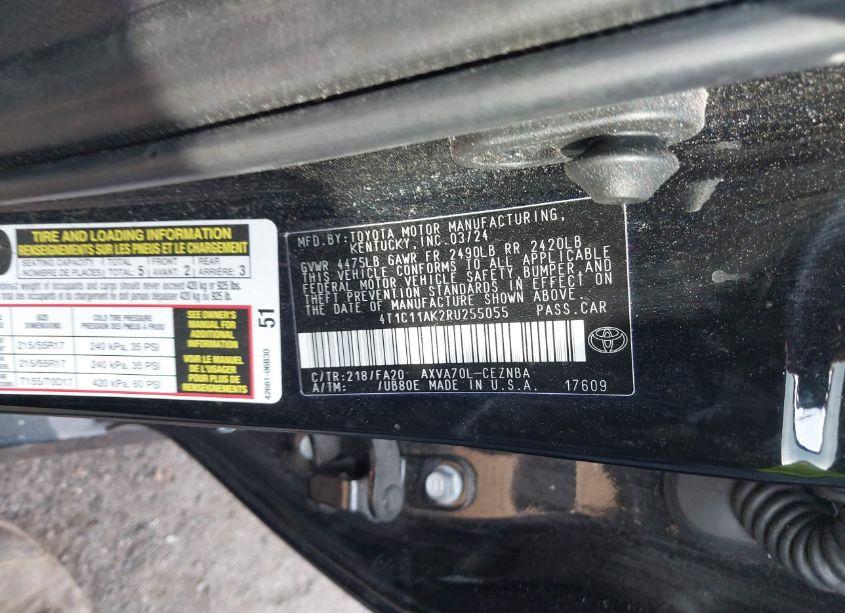 Photo 9 of 2024 Toyota Camry LE (VIN 4T1C11AK2RU255055)