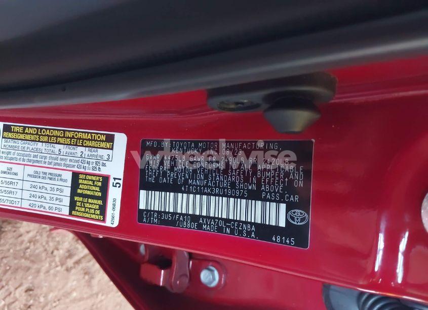 Photo 9 of 2024 Toyota Camry LE (VIN 4T1C11AK3RU190975)