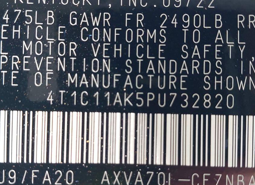 Photo 9 of 2023 Toyota Camry LE (VIN 4T1C11AK5PU732820)